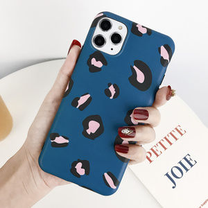 iPhone Case 8 Plus X XS XR 11 Pro Max Navy Leopard